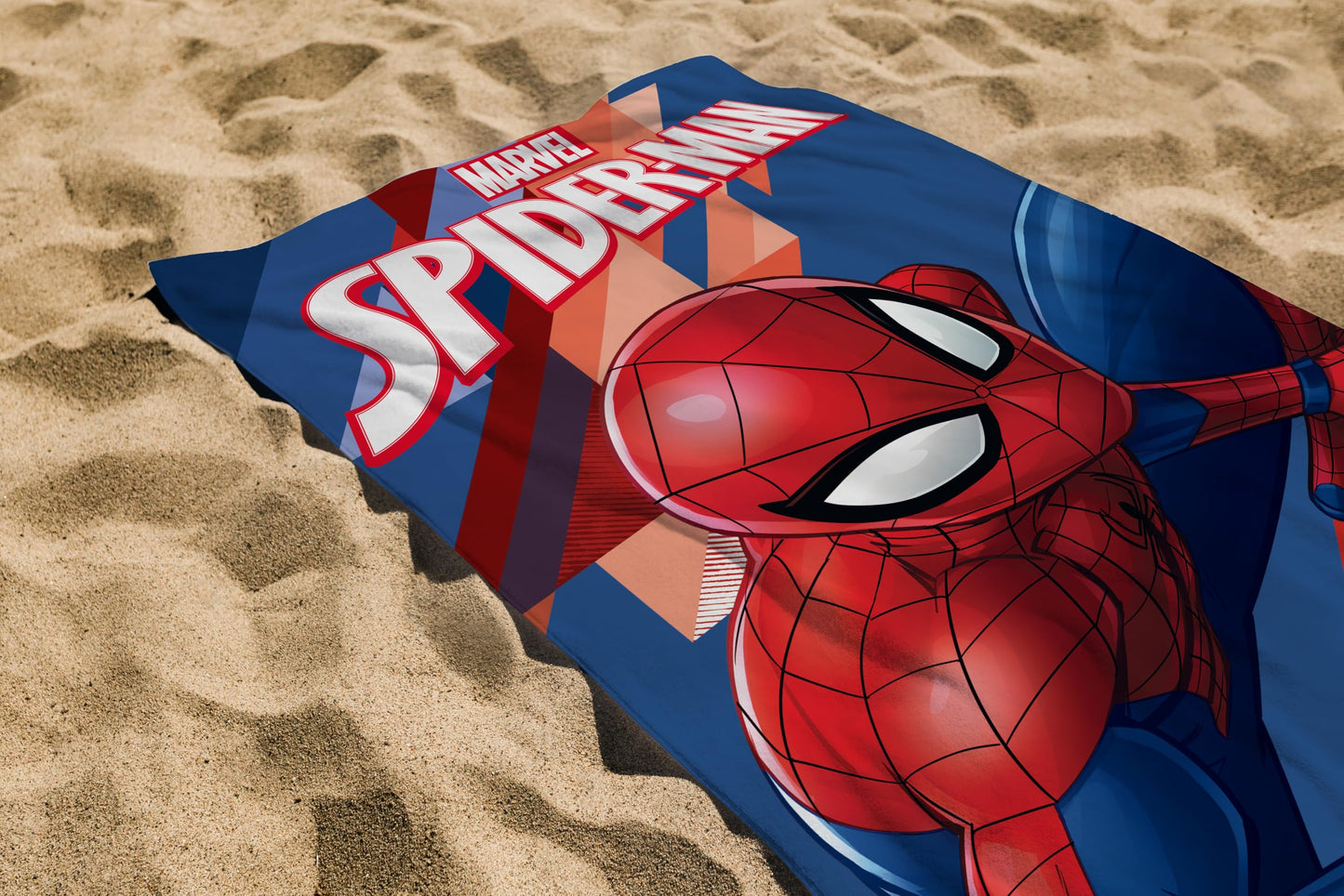 hermet Spiderman Beach Towel, 70 x 140 cm, Beach or Pool Towel, 100% Soft Cotton, Practical and Lightweight
