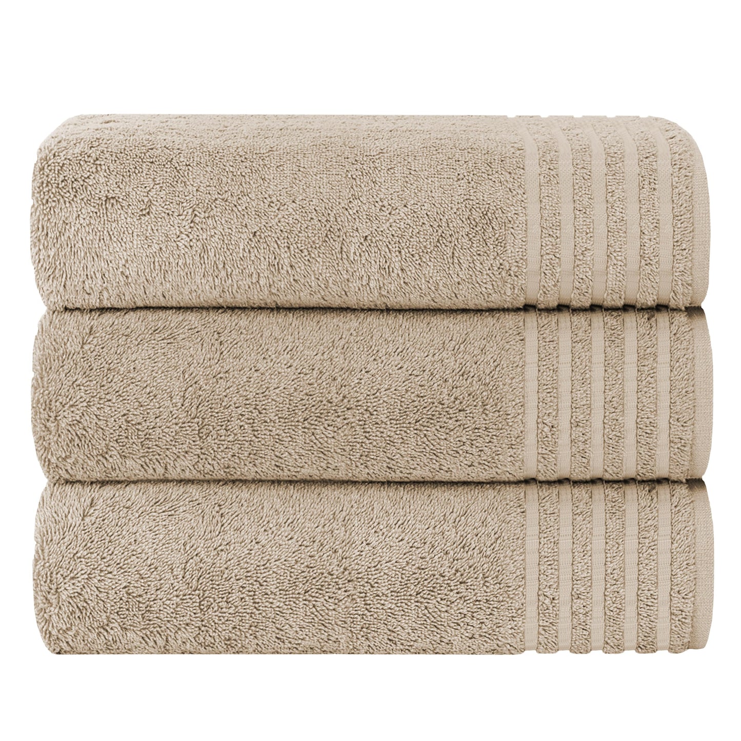 Olivia Rocco Monaco 3 Pack Bath Sheets Highly Absorbent Premium Quality 100% Cotton Large Towel Set Extra Soft Quick Dry Large Towels Bath Sheet 500