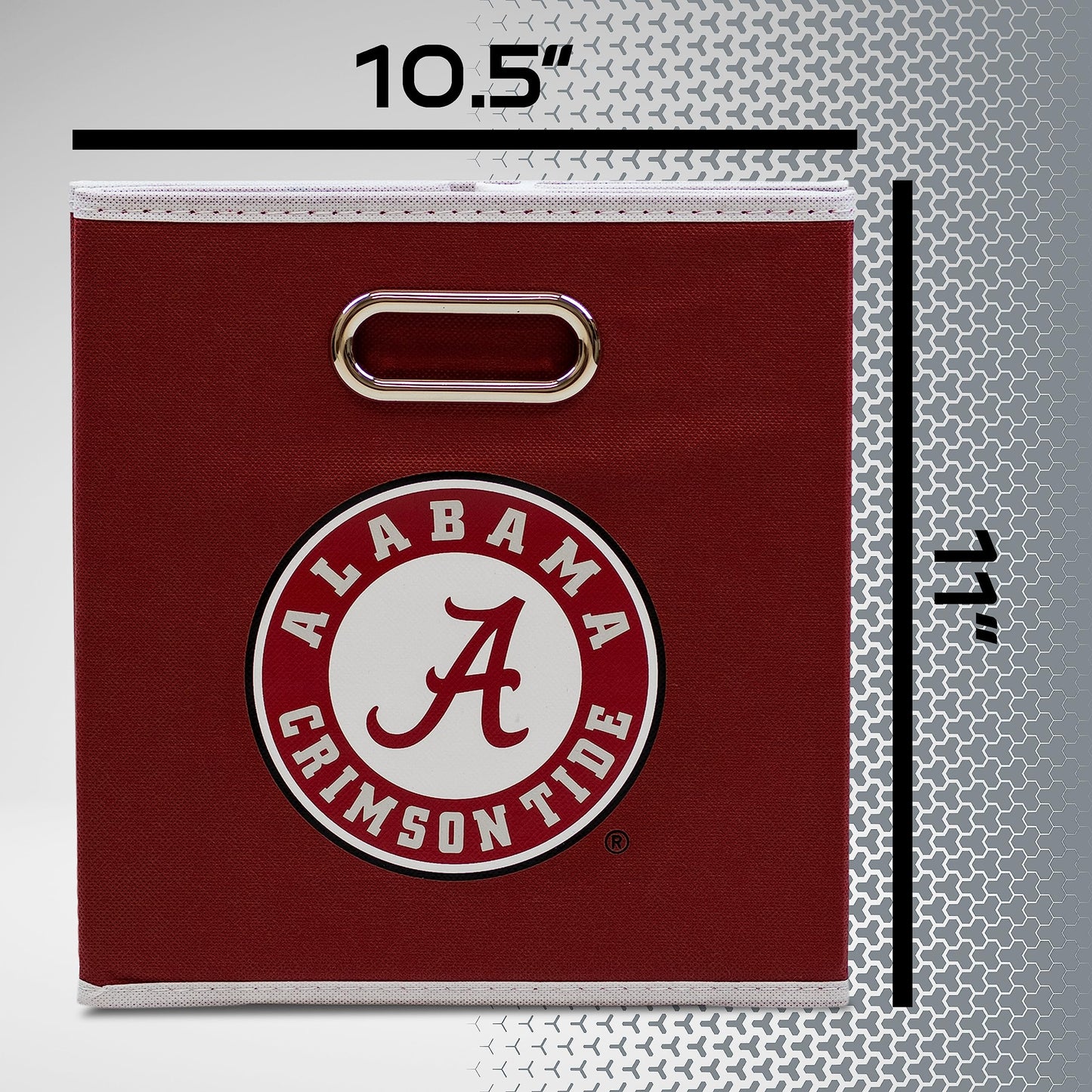 Franklin Sports NCAA Alabama Crimson Tide Collapsible Storage Bin - Made to Fit Storage Bin Shelf Organizers - 10.5" x 10.5"