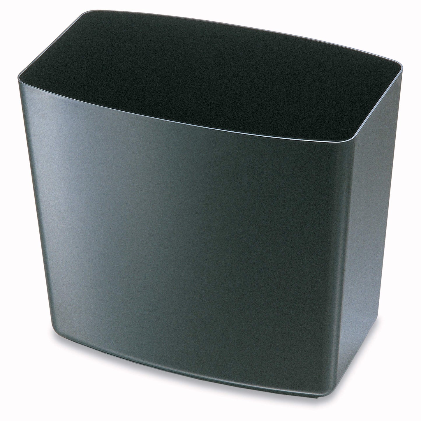 Officemate 2200 Series Executive Plastic Waste Bin Basket, 20 Quart Capacity, 13.625 x 8.5 x 12.75 Inches, Black (22262)