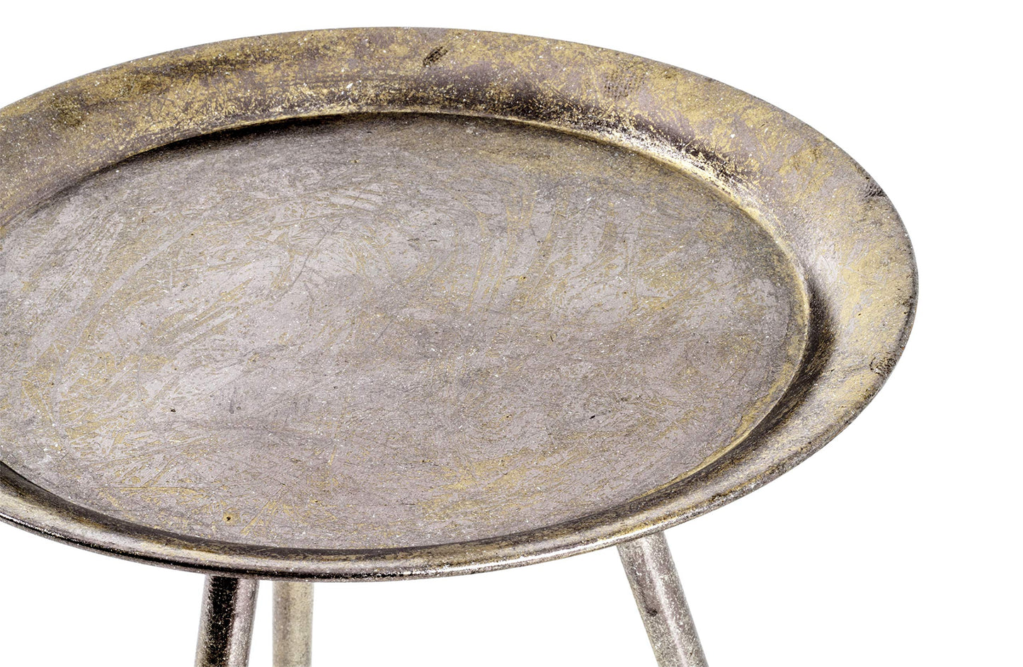 HAKU round Side Table, bronze metal, round coffee table, small – Dimensions: H 54 x Ø 44 cm Style: Modern