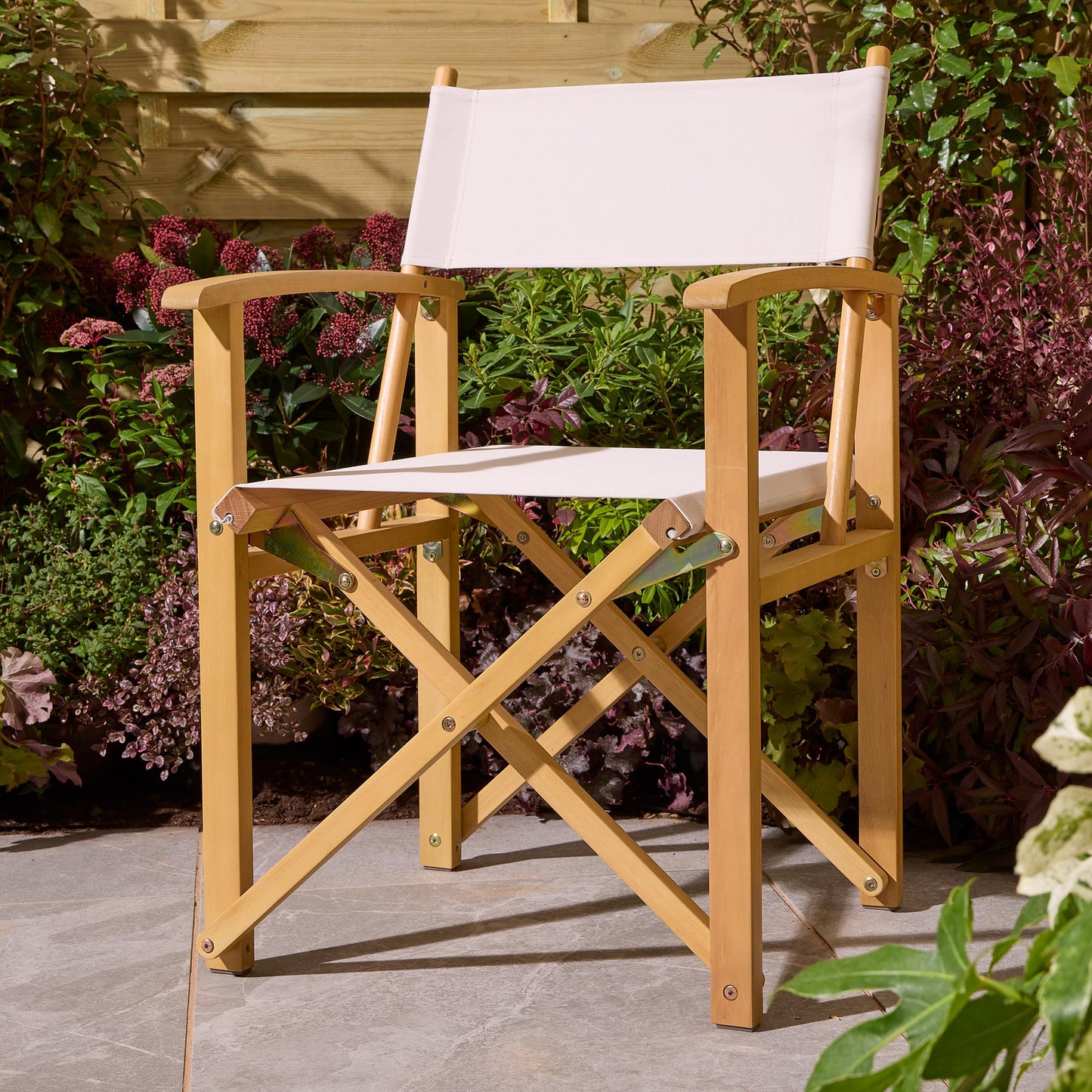 Rowlinson Ascot Folding Directors Chair - Natural