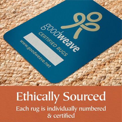 Second Nature Online - SHANTI Multi Coloured Rug | Hand Woven | Eco-Friendly: 100% Recycled Fabric | Ethically Sourced | Flat Weave (180 cm x 270 cm)