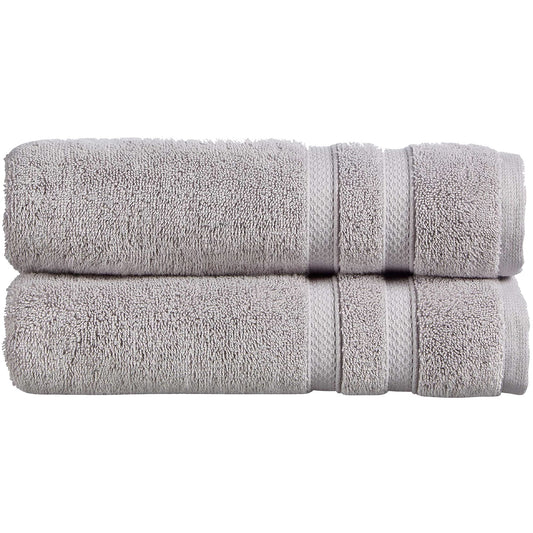 Christy Chroma Grey Bath Towels | Set of 2 | Highly Absorbent Heavyweight 675GSM | Bold and Bright | Soft Velvety Smooth Bathroom Shower Towels | 100%