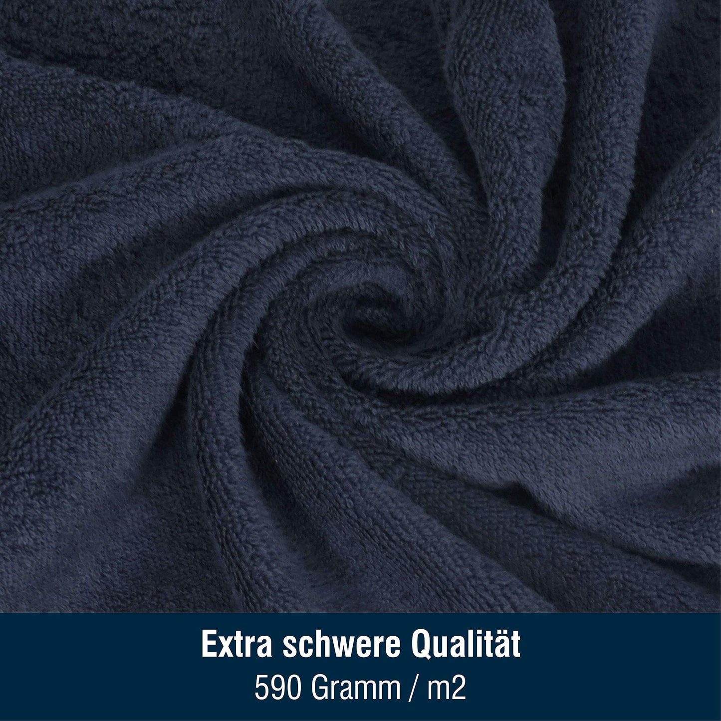 Merana Rome Washcloth Set Absorbent Soft and Lint- Terry Wash Gloves Luxury Quality Heavy Organic Cotton 590 GSM Pacific Blue, 4 x Wash Mitt