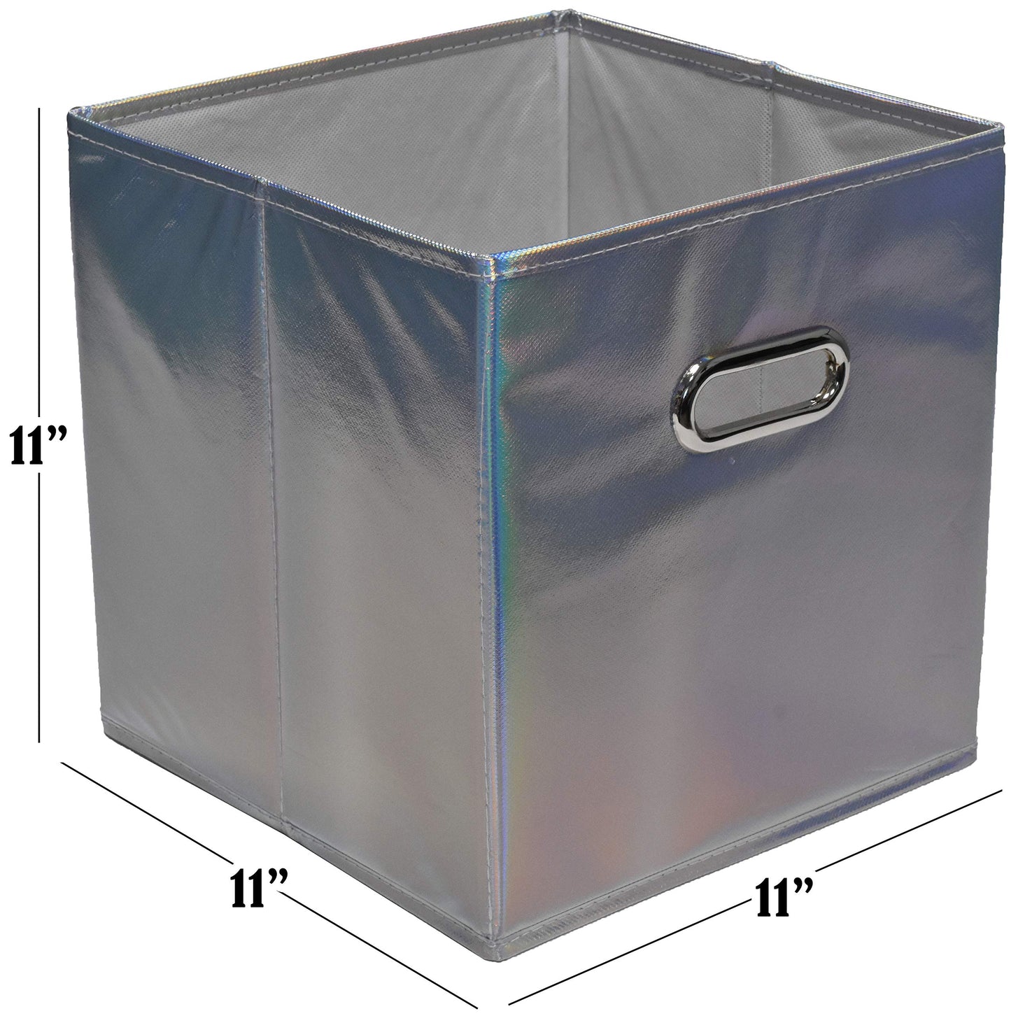 Handy Laundry Foldable Cube Storage Bins - 6 Pack Decorative Fabric Storage are Collapsible & Great Organizer for Shelf, Closet