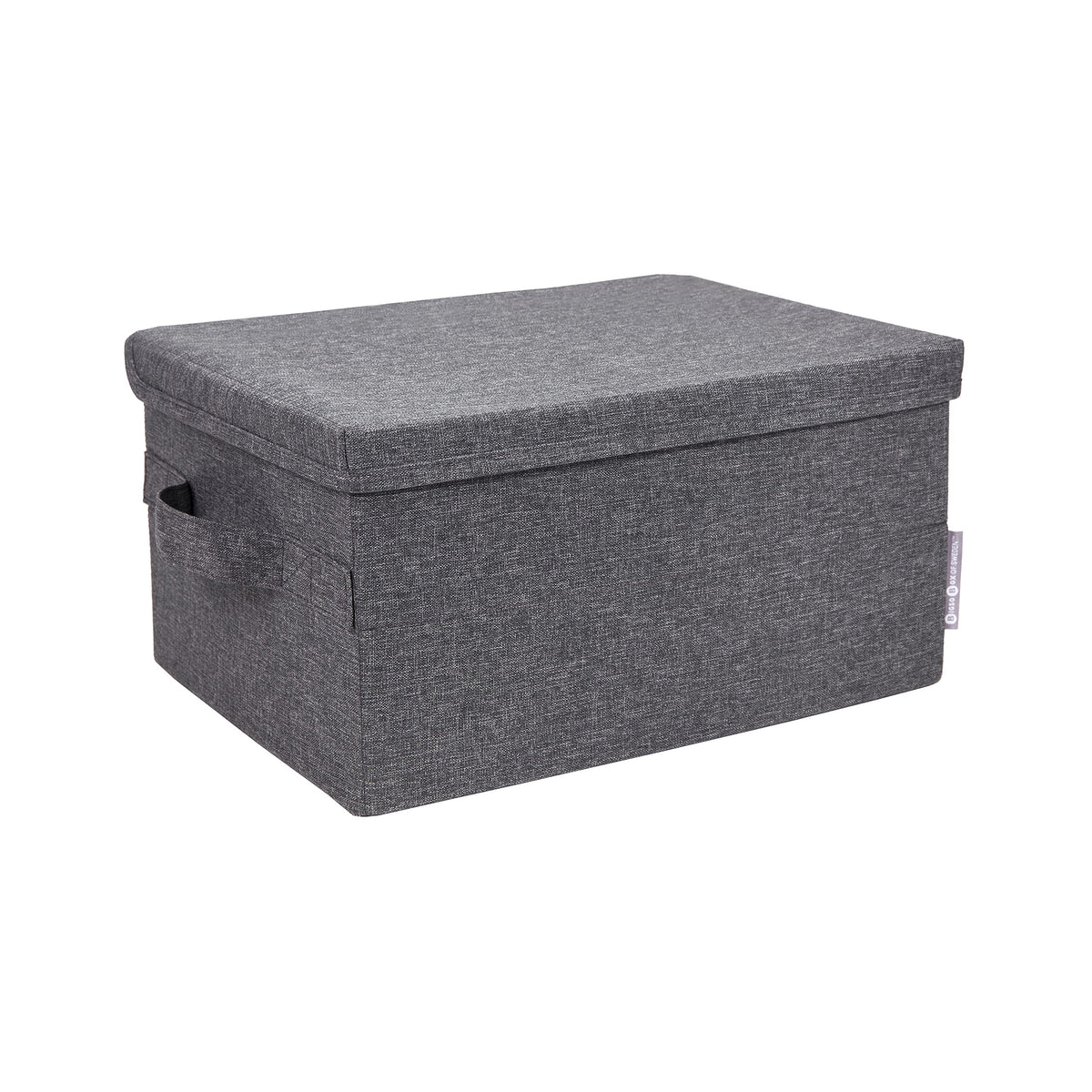Bigso Box of Sweden Foldable Soft Medium Storage Box for Home and Office - Canvas Wardrobe Organiser with Lid