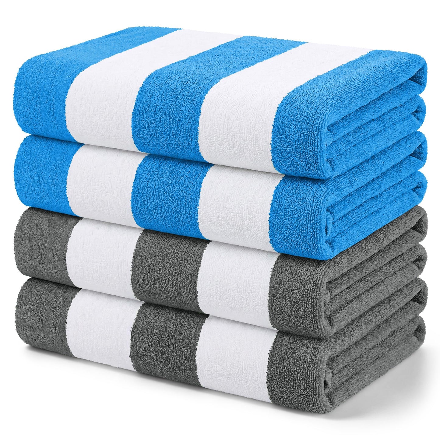 Exclusivo Mezcla 4-Pack Large Microfiber Beach Towels Set, 152x76 cm