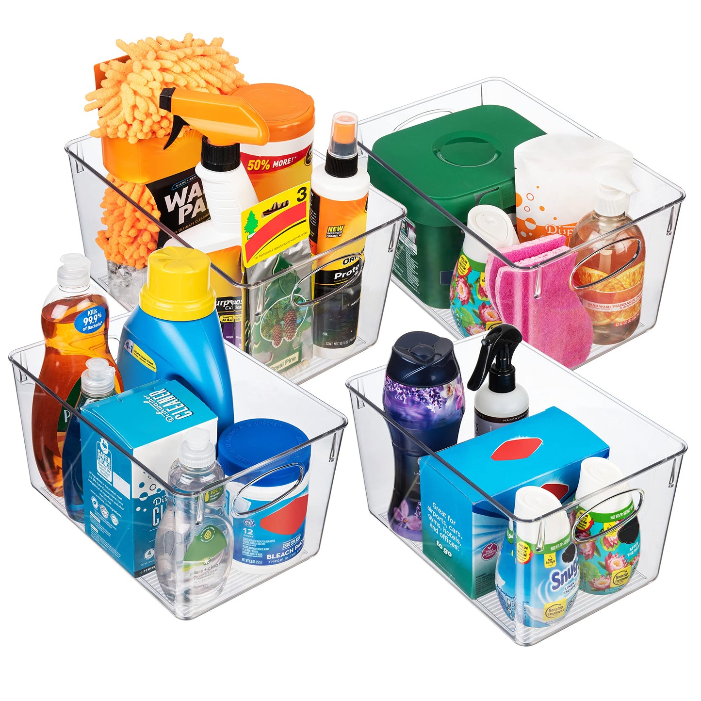 CLEARSPACE Plastic Storage Bins With lids  Perfect Kitchen Organization or Pantry Storage  Fridge Organizer, Pantry Organization and Storage Bins,