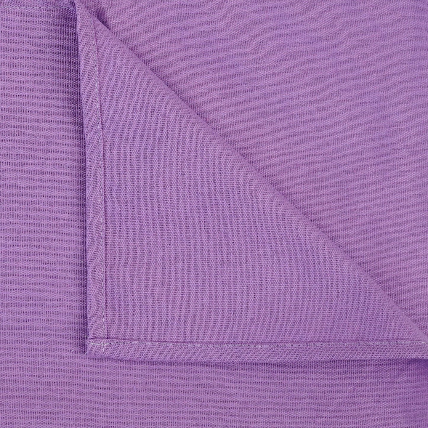 Solid Color Cotton Blended Dinner Cloth Napkins - Set of 12 (17 x 17 inches) - For Events & Home Use (Lavender)
