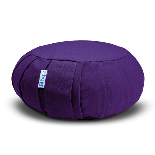 Yogan Yoga Cushion/Meditation Cushion | Natural Buckwheat Hulls Filling | Outer Cover (Could be Removed and Washed) - Made of 100% Organic Cotton