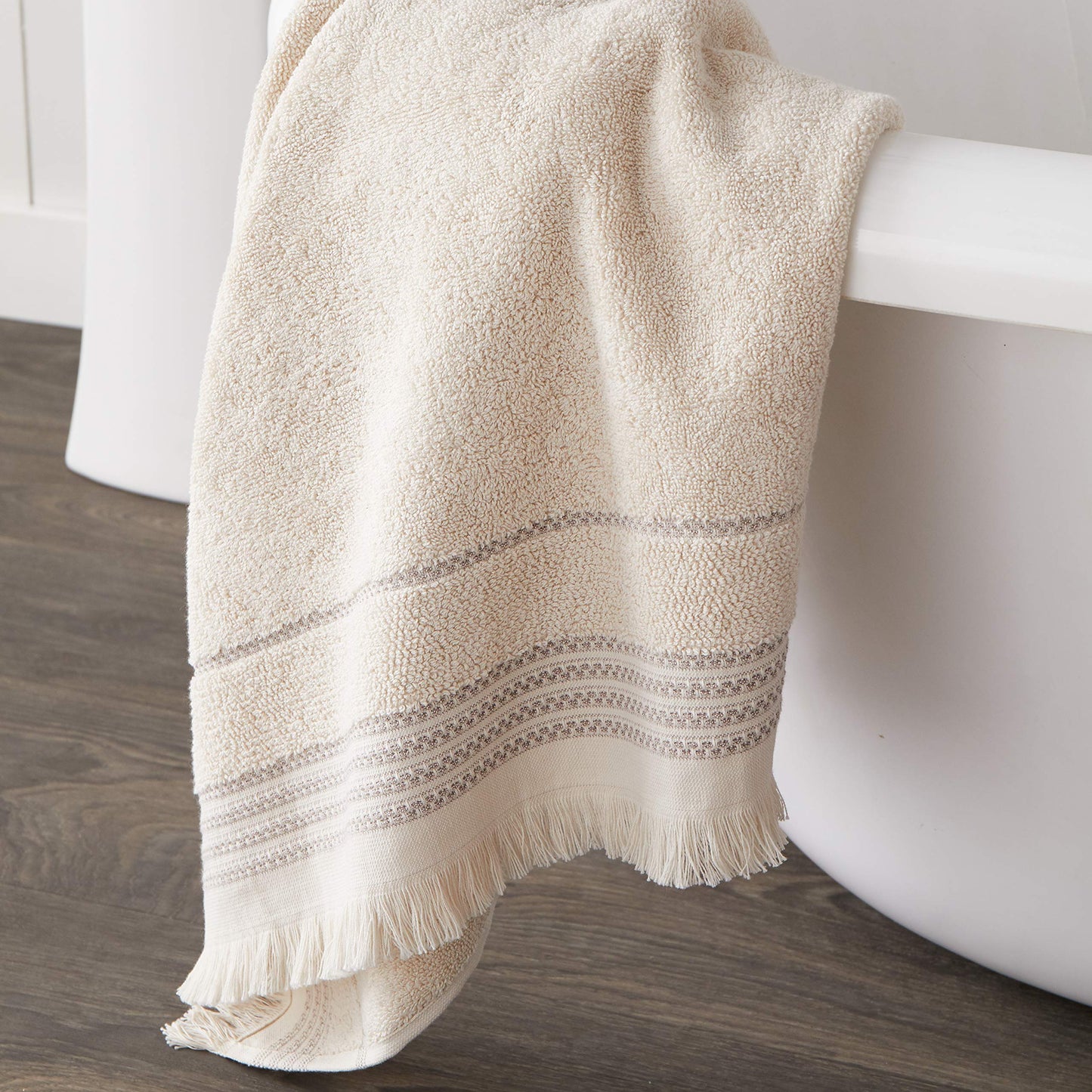 SKL Home Hand Towel Set, Cotton, Taupe