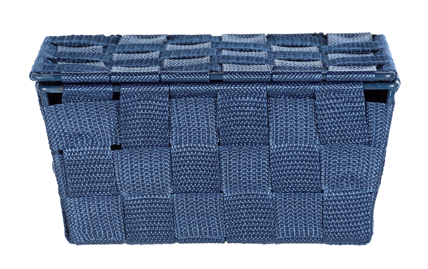 WENKO Adria Storage Basket with Lid Dark Blue Polypropylene 19 x 10 x 14 cm Dark Blue