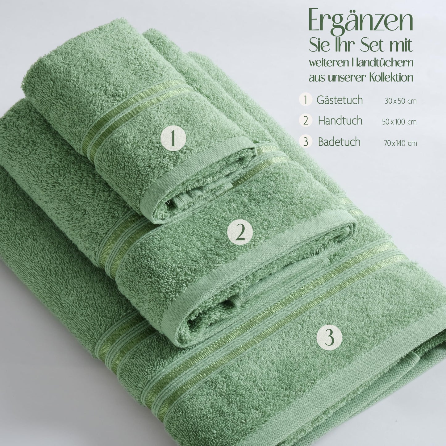 Hammetex Guest Towels Set of 5 30 x 50 cm 100% Cotton Terry Cloth