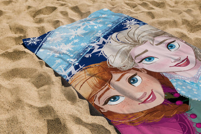 hermet, Disney Frozen Beach Towel, 70 x 140 cm, Beach or Pool Towel, 100% Soft Cotton, Practical and Lightweight