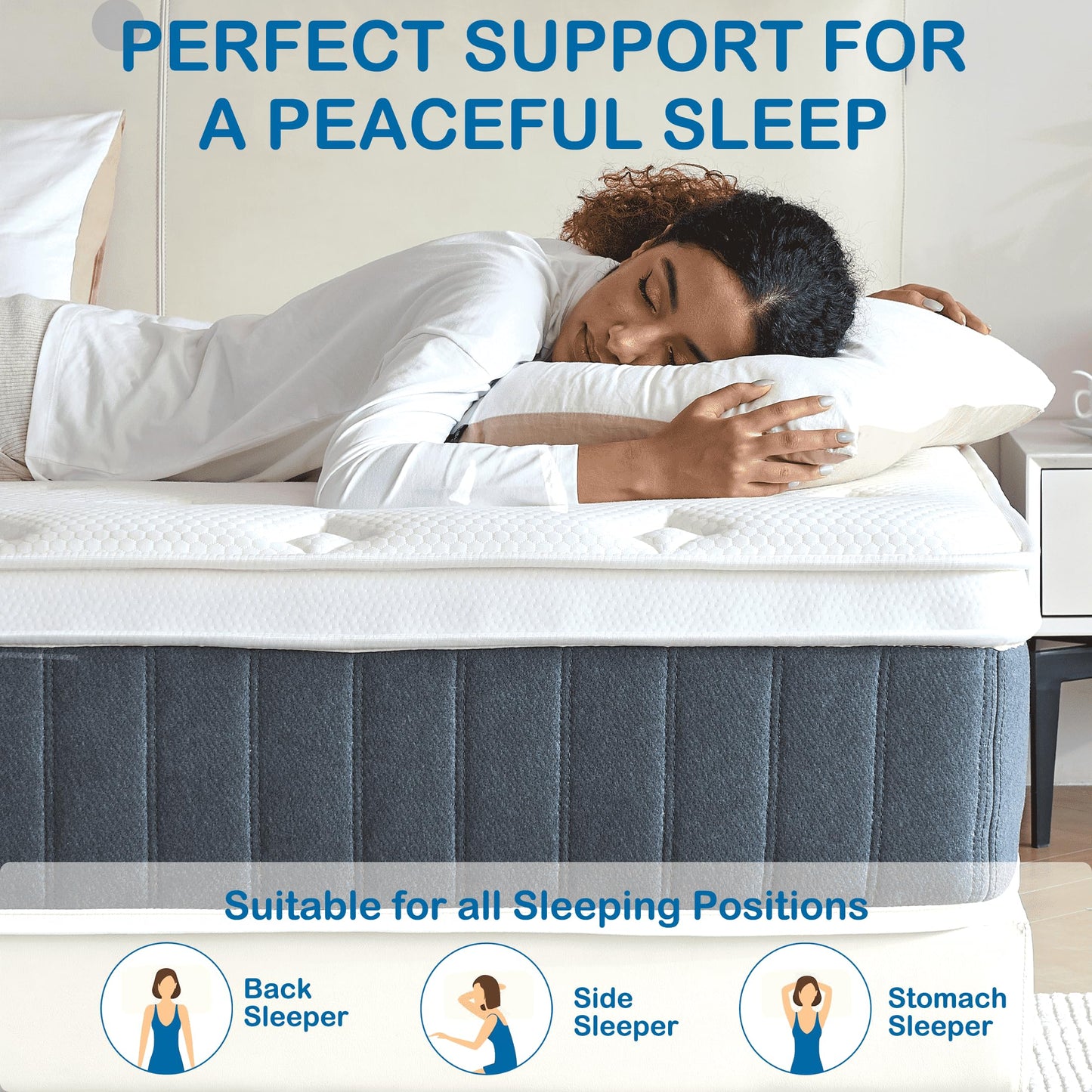 Bednew Hybrid European Small Single Mattress 80x200x31cm