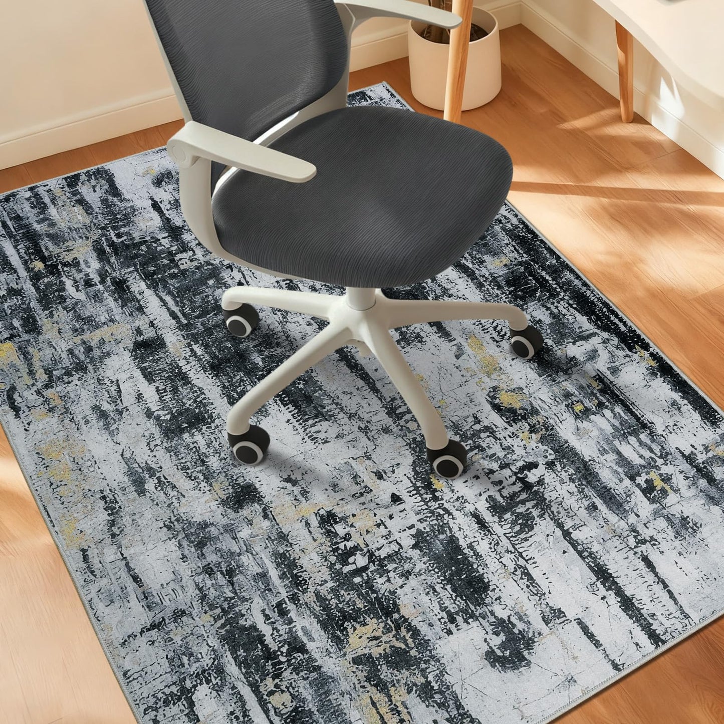 Homcomodar Office Chair Mats for Hardwood Floor 90x120cm Computer Chair Mat for Home and Office Floor Mat for Office Chair Non Slip Rubber Mats