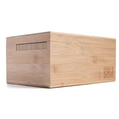 CALI Large Bamboo Stash Storage Box - 27cm x 13cm x 18cm Natural