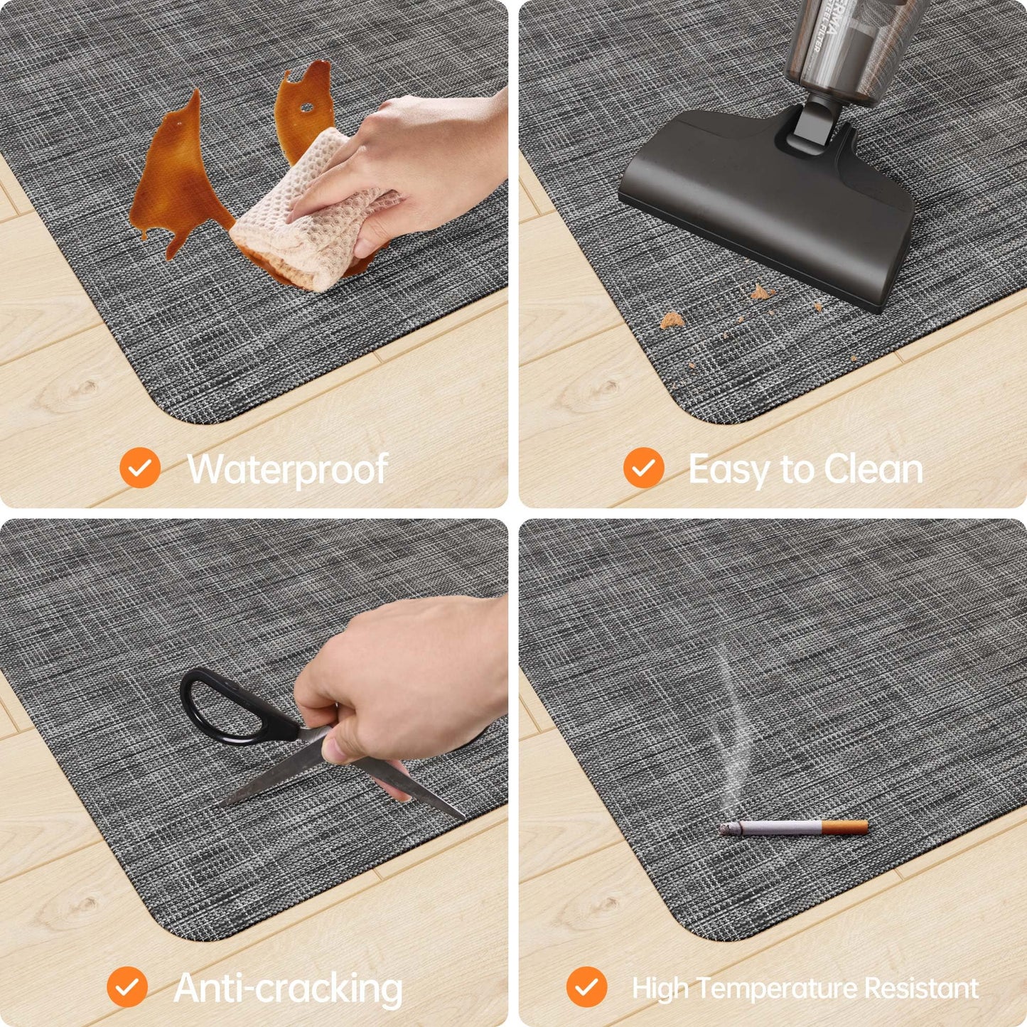 HOMEK Office Chair Mat for Hardwood Floor