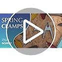 Commercial Grade Metal Spring Clamps for Woodwork - Rust Proof Market Stall Tarp Clips Clamps 50mm Jaw Capacity - Metal Clips All Steel Construction 160mm Length - Triple Coil Spring Clips (Qty: 24)
