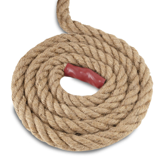 EMEKIAN 30mm Natural Thick Jute Rope, 15M Twisted 4 Strand Fiber Hemp Rope, Strong Jute Twine String for Gardening, Craft, Bundling, Camping,