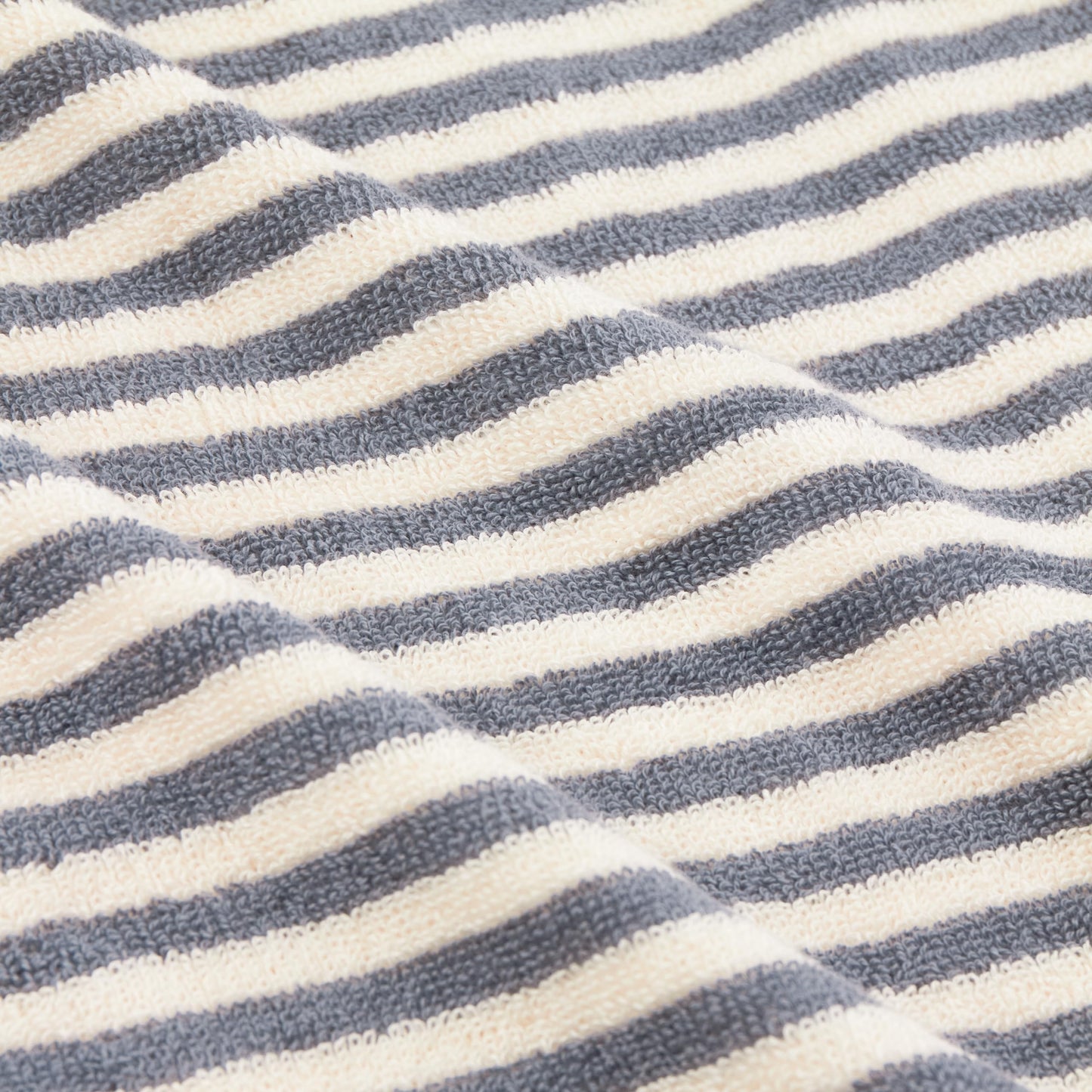 Yard Hebden Striped Cotton Terry XL Bath Sheet (Mineral Blue, 100 x 180 cm)
