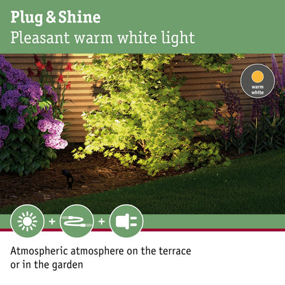 Outd Plug & Shine Spotlight Sting IP67 520lm 3000K 6W 24V Anthracite alu