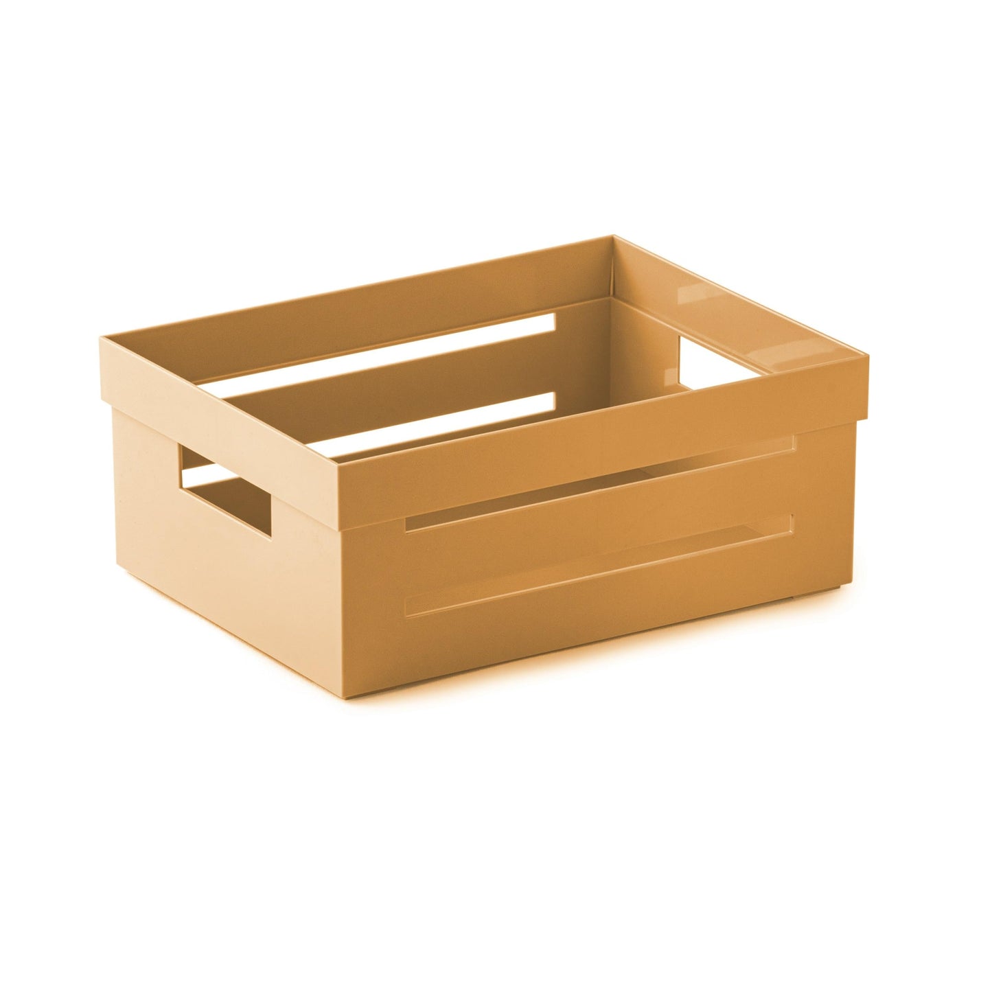 Snips Ambiente Open Storage Box 2 L, Mustard, Stackable, Made in Italy