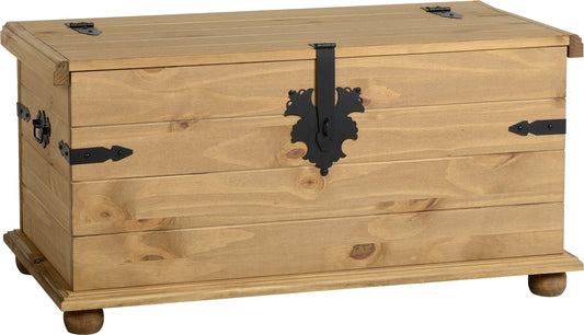 Seconique Corona Single Storage Chest in Distressed Waxed Pine