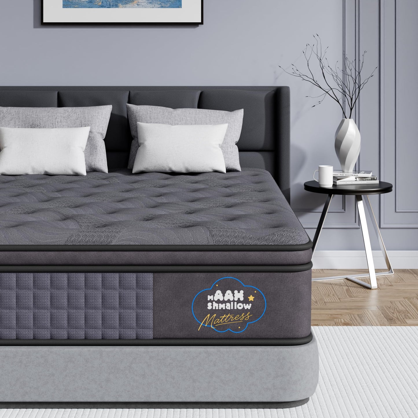 MAAHshMallow Single Mattress 3FT (90x190x26cm), Orthopaedic Memory Foam Mattress, Medium Firm Pressure Relief Comfort, Breathable Cover