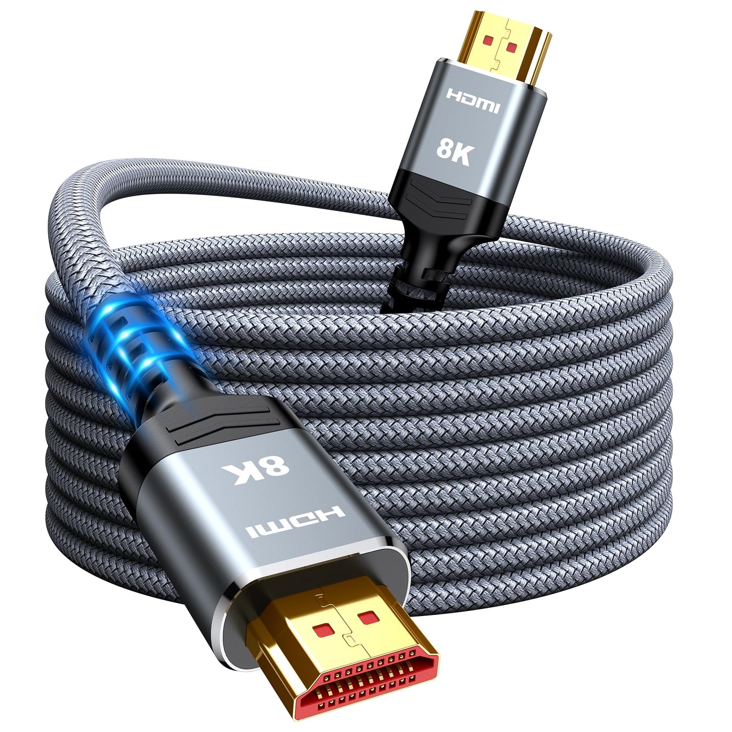 Snowkids 10m 8K HDMI Cable, HDMI 2.1 Cable, 8K@60Hz HDMI Lead, 4K@120Hz, eARC HDR10 4:4:4| 21:9, HDCP 2.2/2.3, 3D, VRR, Ethernet Function, Compatible