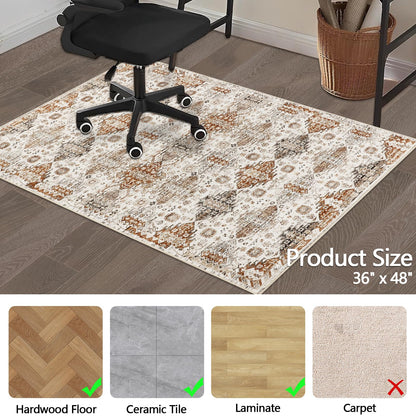 Office Chair Mat for Hardwood Floor 90x120 cm Non Slip Desk Mat for Rolling Chair