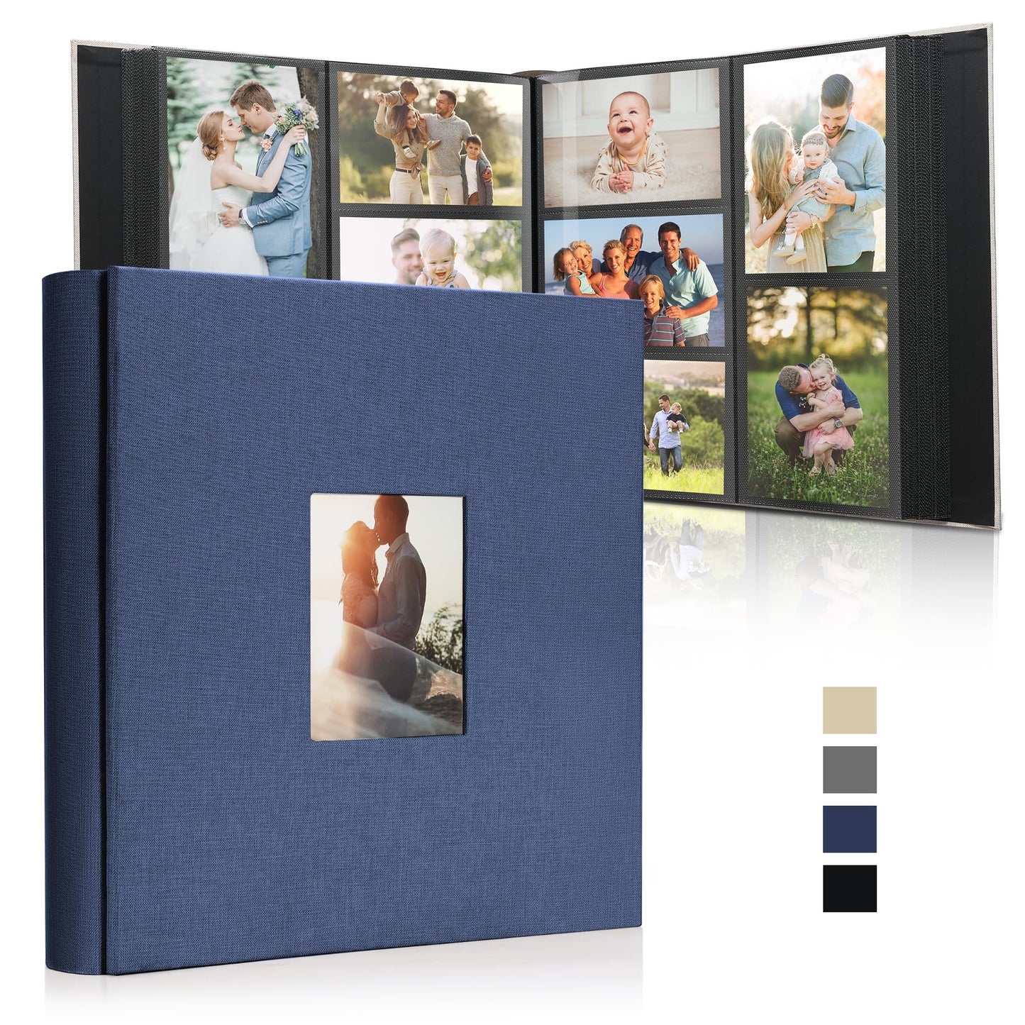 DazSpirit Photo Albums 6x4 Inch 1000 Pockets Slip In, Customizable Linen Cover Photo Album, Extra Large Capacity, Holds Landscape and Portrait 10x15cm