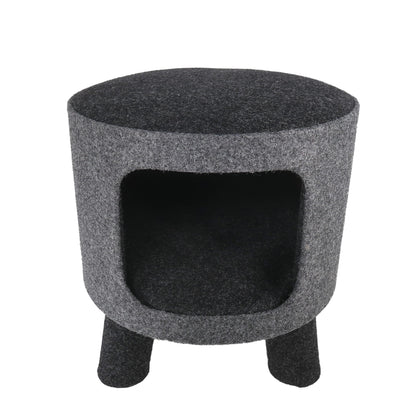 Rosewood Catwalk Charcoal Felt Stool for Cats