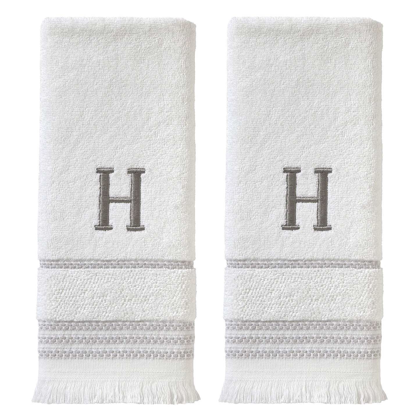 SKL Home Hand Towel Set, H, Cotton, White, 16x26
