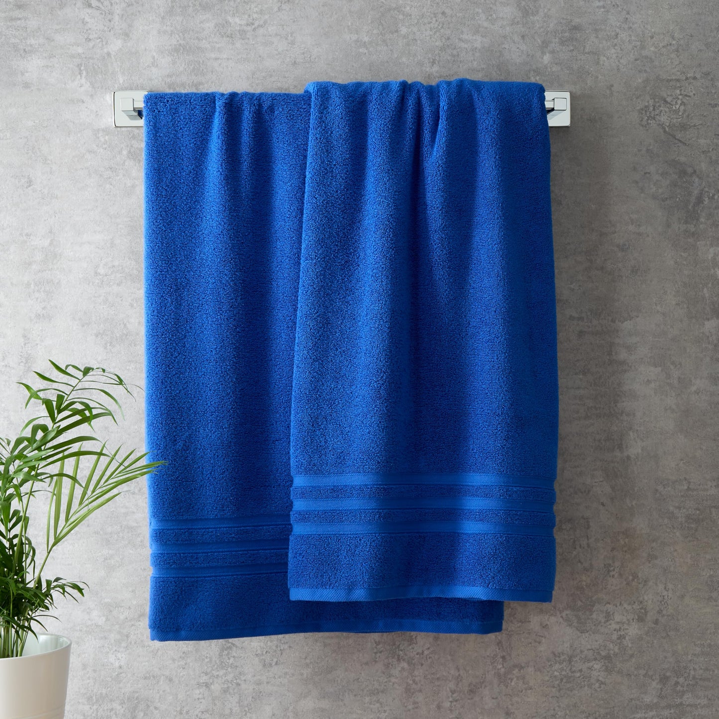 Catherine Lansfield Zero TwistZero Twist Cotton 70x120cm Bath Towel Cobalt Blue