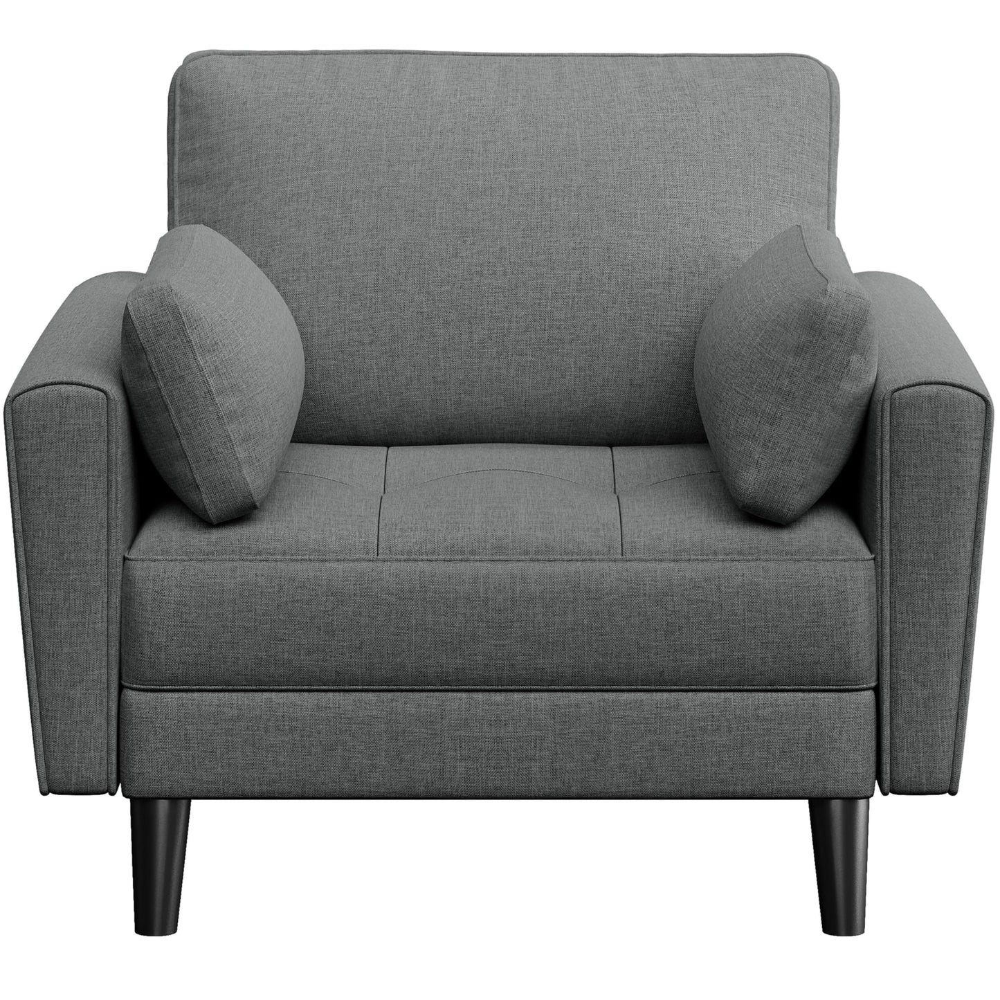 Yaheetech Dark Grey Fabric Oversized Ergonomic High Back Lounge Armchair