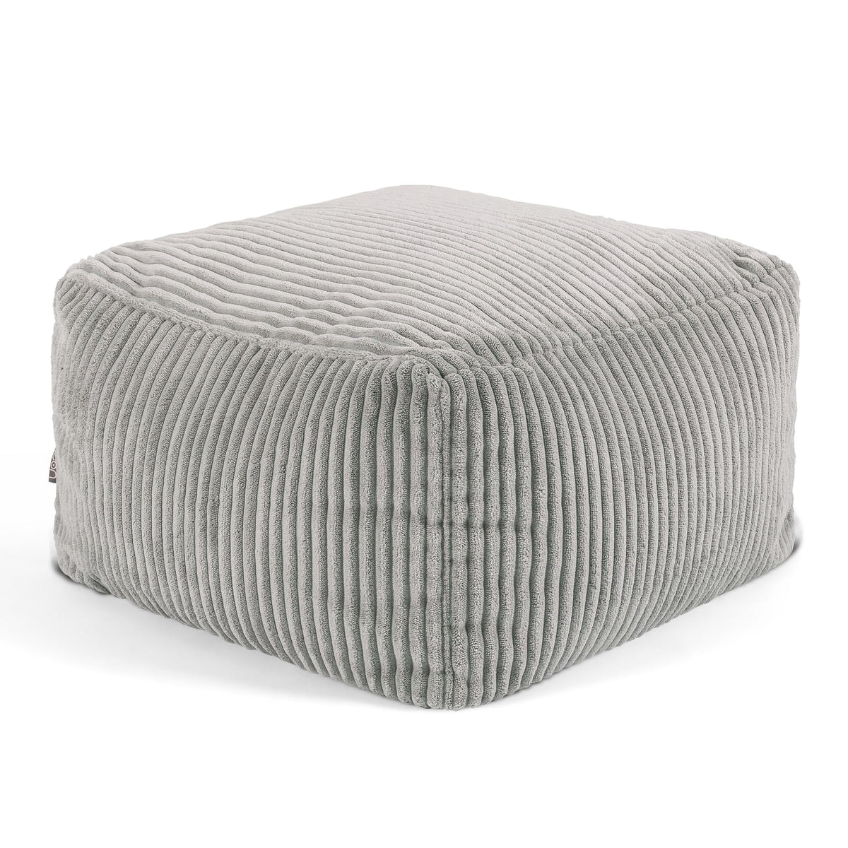 icon Amara Small Cord Bean Bag Footstool with Filling Included, Grey