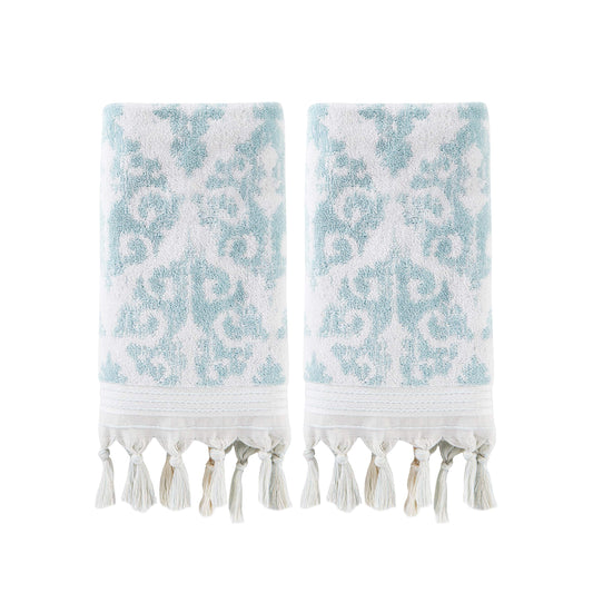 SKL Home 100% Turkish Cotton Bath Towel, Aqua, 2 Pc