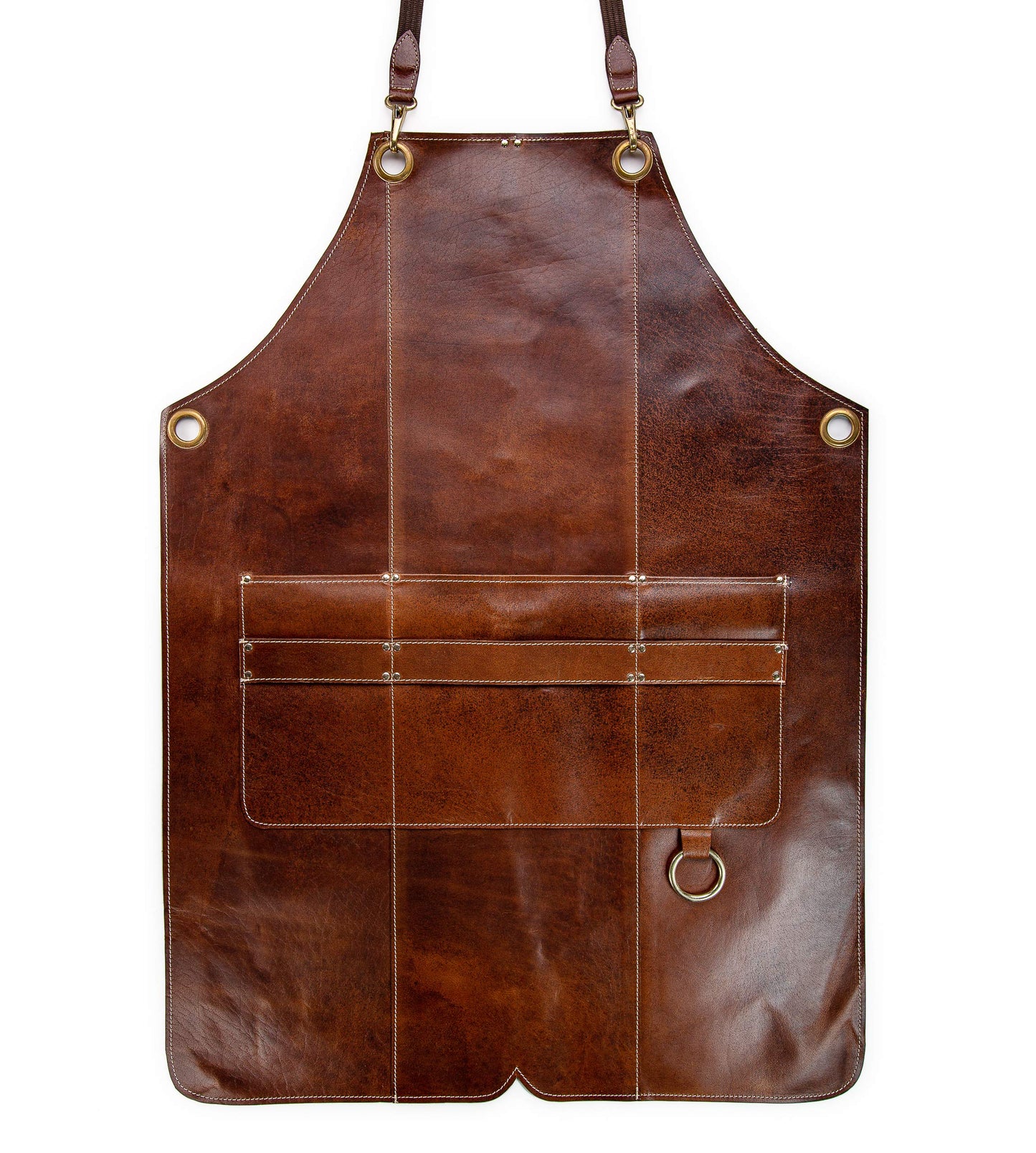 Angus Stoke Premium Leather apron Bob - 100% leather grill apron - vintage leather apron BBQ & kitchen (L-XL)