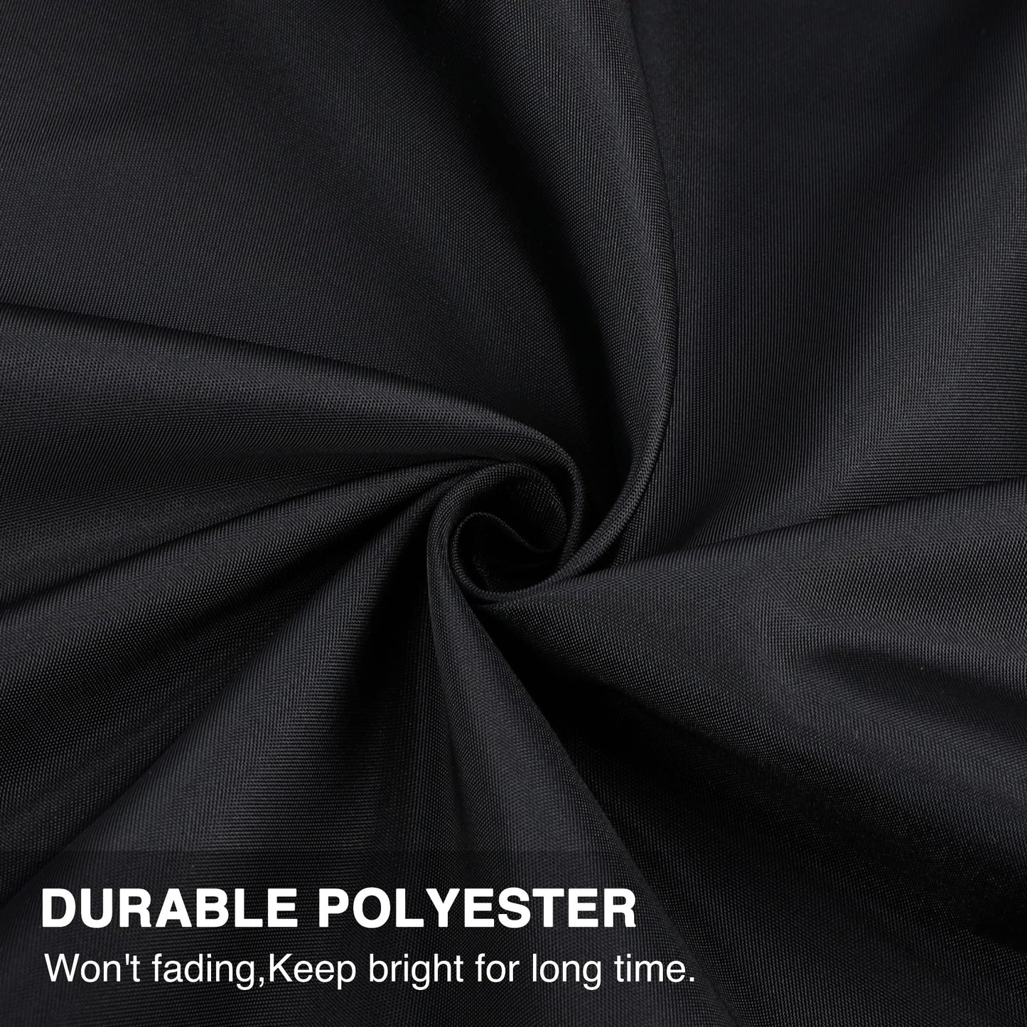 WELTRXE Shower Curtain Mould Proof Mildew Resistant, 180x180cm Black Bathroom Curtain Set With Hooks, Weighted Hem