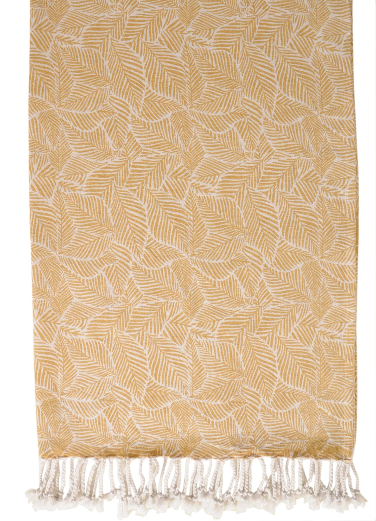 Atout Ciel Fouta Beach Towel 90 x 180 cm Printed with Fringes Yellow