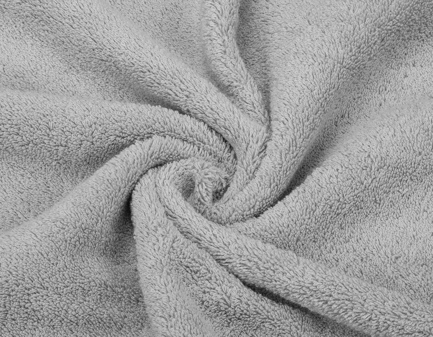American Soft Linen Luxury 6 Piece Towel Set, 2 Bath Towels 2 Hand Towels 2 Washcloths, 100% Turkish Cotton Towels for Bathroom, Light Grey Towel Sets