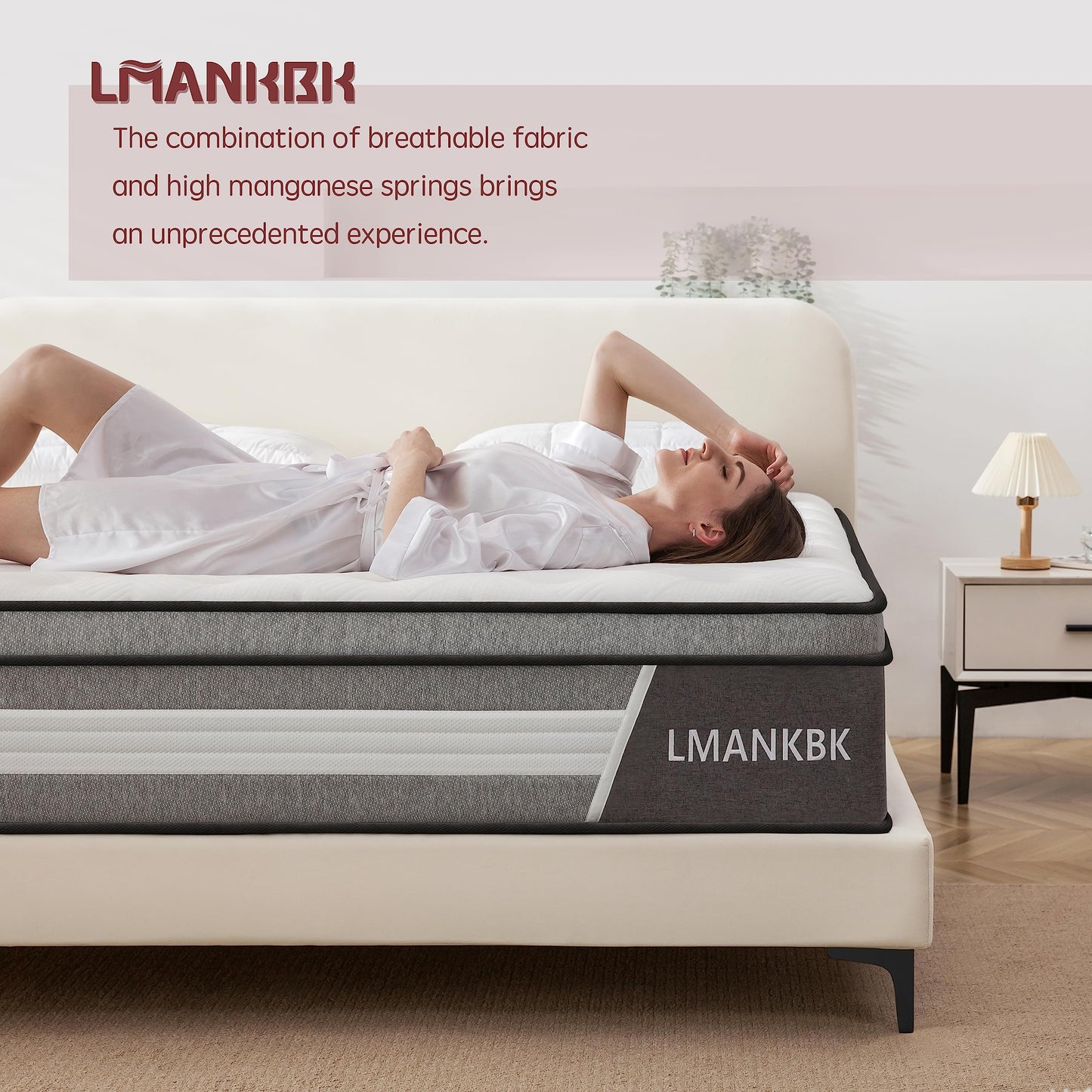 LMANKBK Small Double Mattress 4FT Hybrid 120x190x25cm,Height 25CM Memory Foam & Pocket Springs, 7 Zone Orthopedic, Medium Firm, Motion Isolation