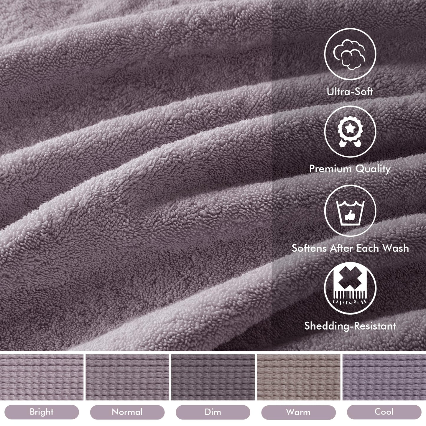 Madison Park SIGNATURE 800GSM 100% Cotton Luxurious Bath Towel Set Highly Absorbent, Quick Dry, Hotel & Spa Quality for Bathroom, 30 x 54