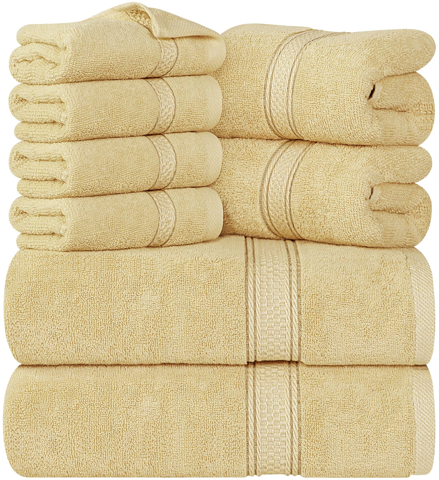 Utopia Towels 8-Piece Premium Towel Set, 2 Bath Towels, 2 Hand Towels, and 4 Wash Cloths