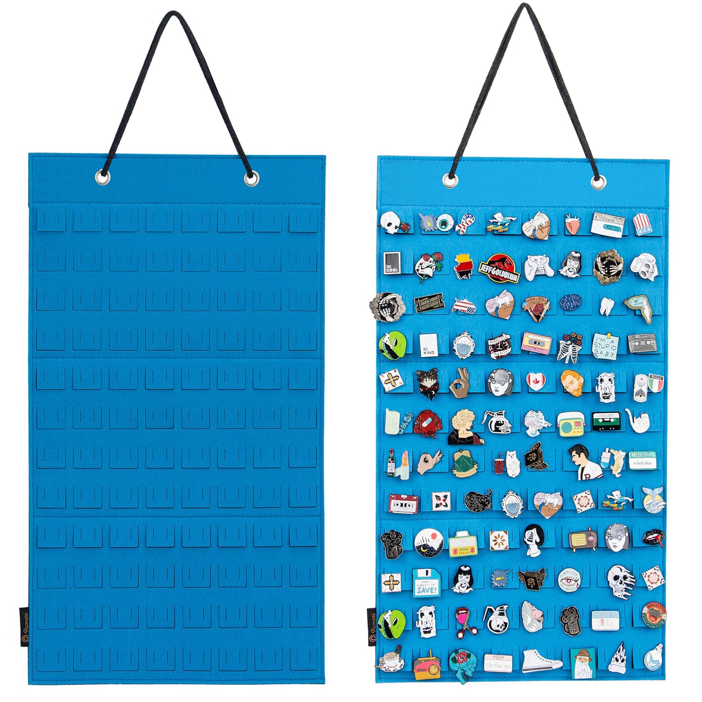 PACMAXI Hanging Brooch Pin Organizer, Display Pins Storage Case, Brooch Collection Storage Holder, Holds Up to 96 Pins.(Not Include Any Accessories)