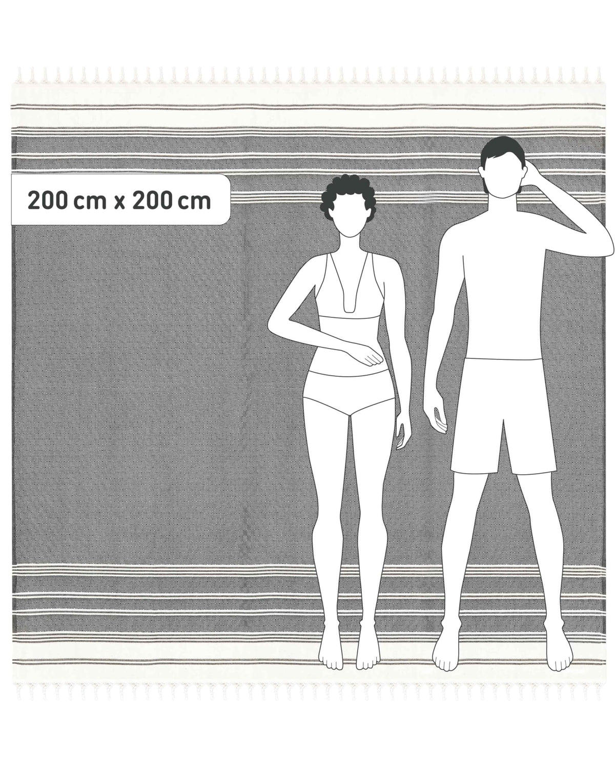 Fit-Flip Hammam Beach towel XXL made from 100% cotton