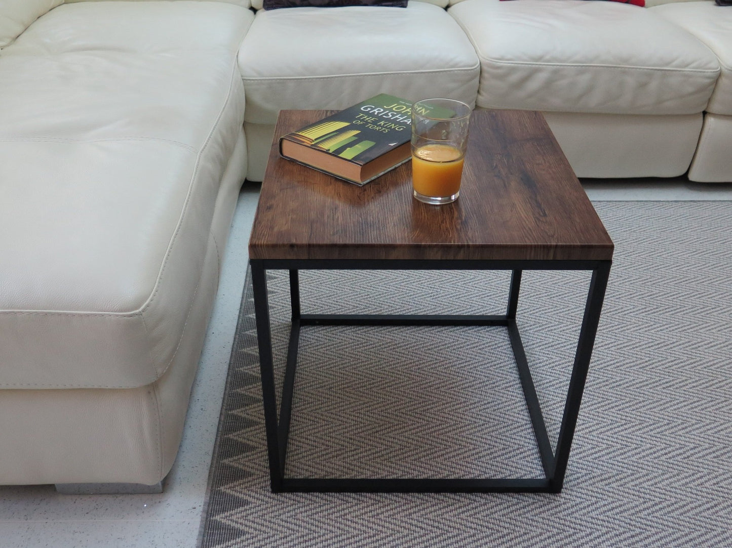 ASPECT Savona Square Coffee/Side End Table (Vintage/Black, 45x45x45cm)