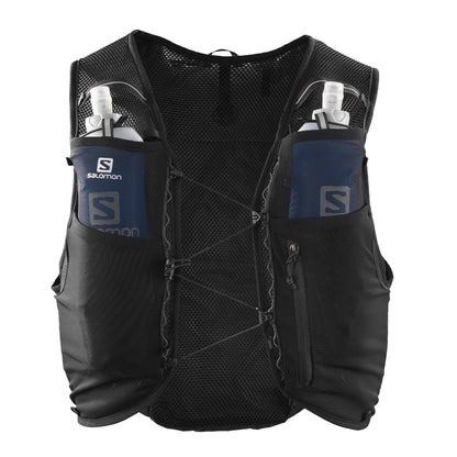 Salomon Adv Hydra Vest 8 Unisex Hydration Vest Trail running Hiking, Comfort and Stability, Quick Access to Hydration, and Simplicity, Black, M